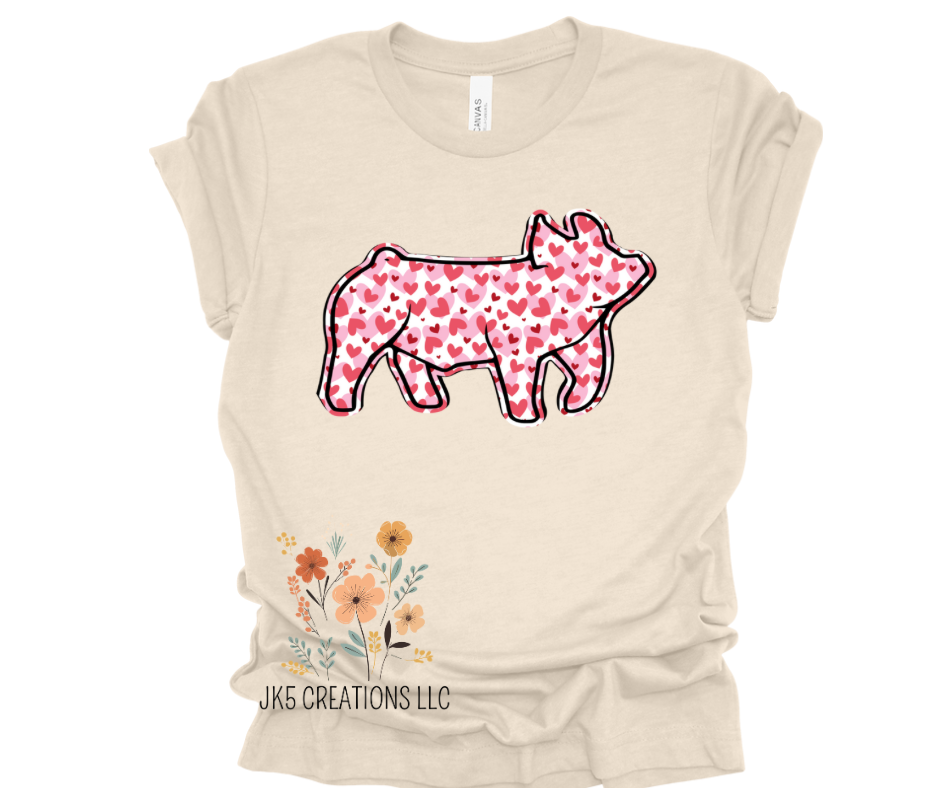 Valentines Day pig