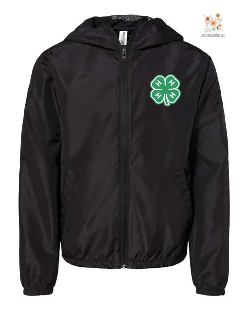 4-H Logo Windbreaker- Youth
