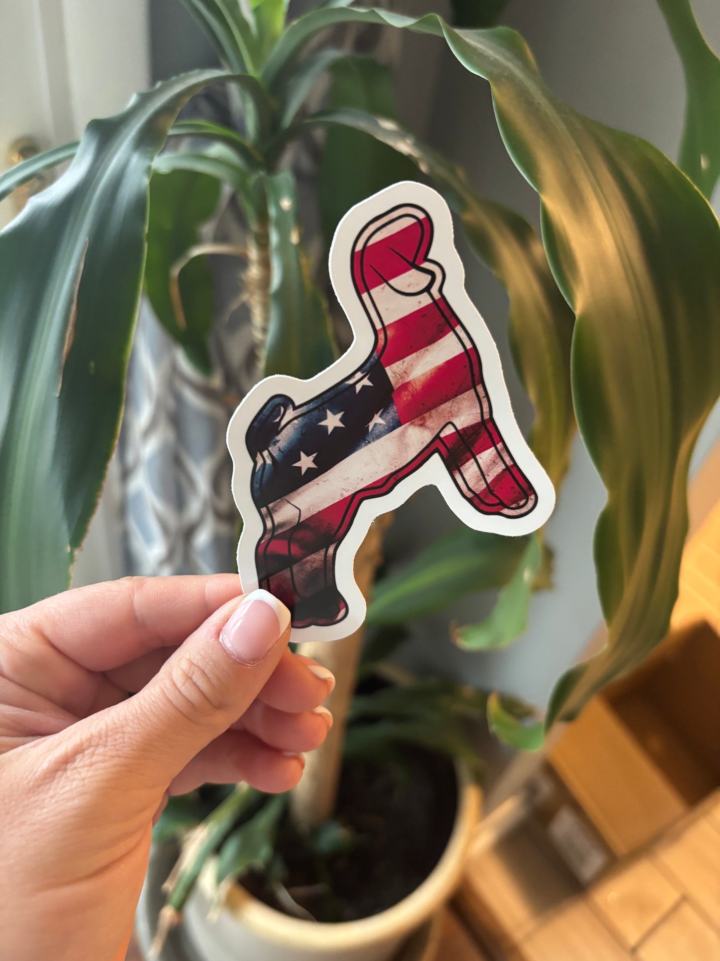 American Flag Goat Sticker
