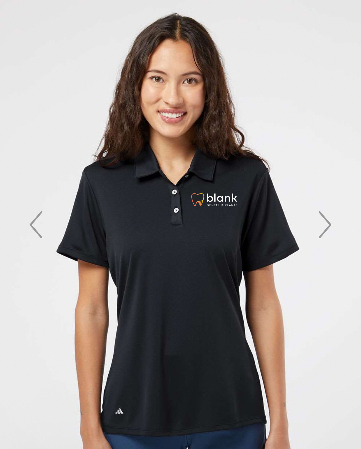 Blank Dental Implants- Women’s Polo-Adidas