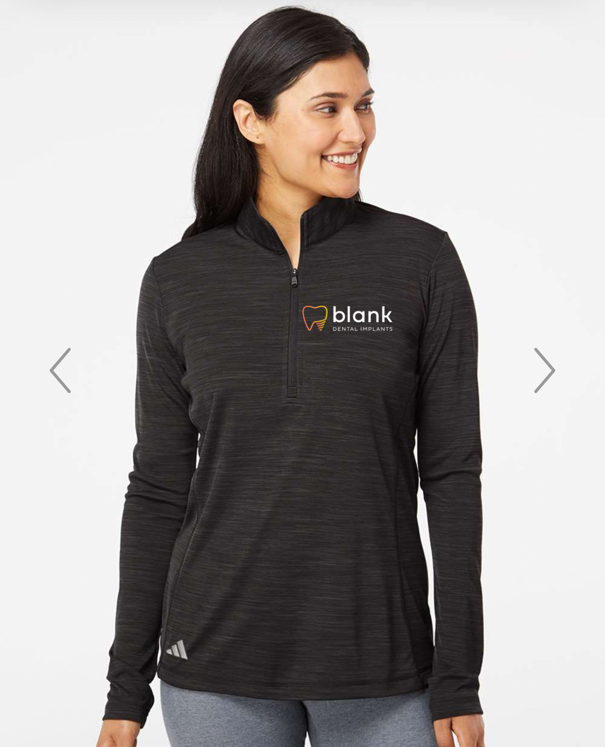 Blank Dental Implants Performance Quarter Zip Women- Adidas