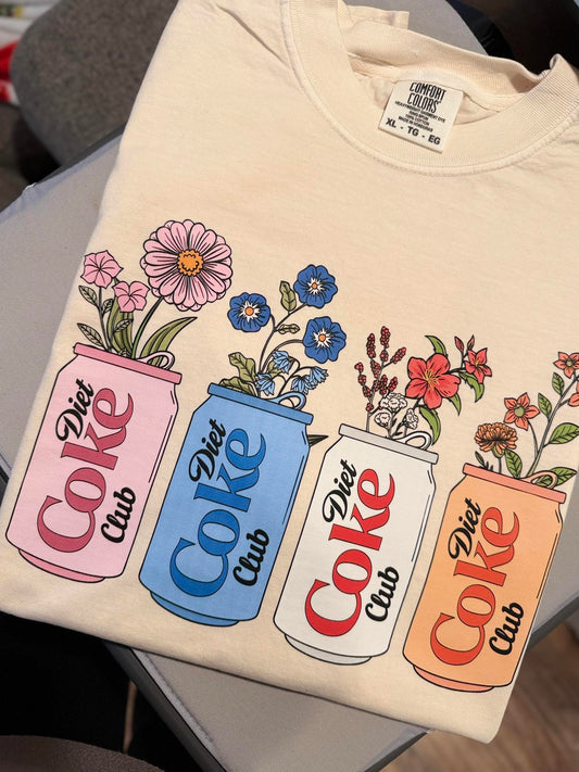 Floral Diet Coke Tee