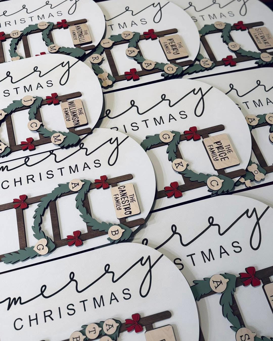 Personalized Holiday Garland Sign