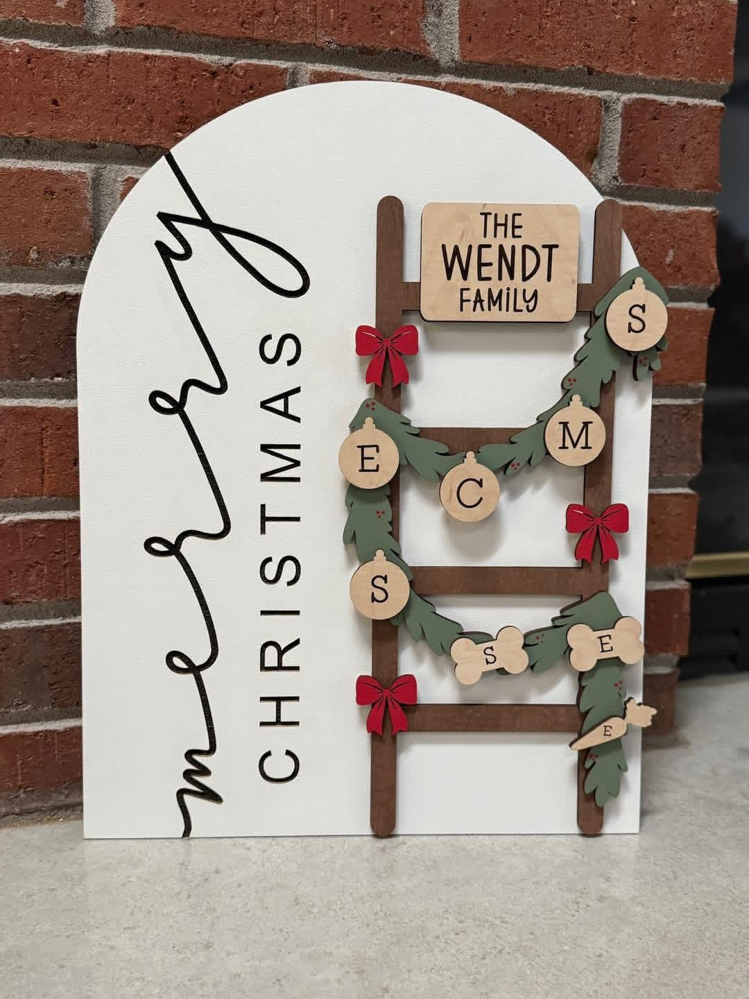 Personalized Holiday Garland Sign