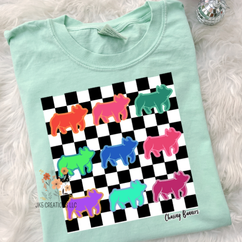 Checkered Pigs (chasing banners)