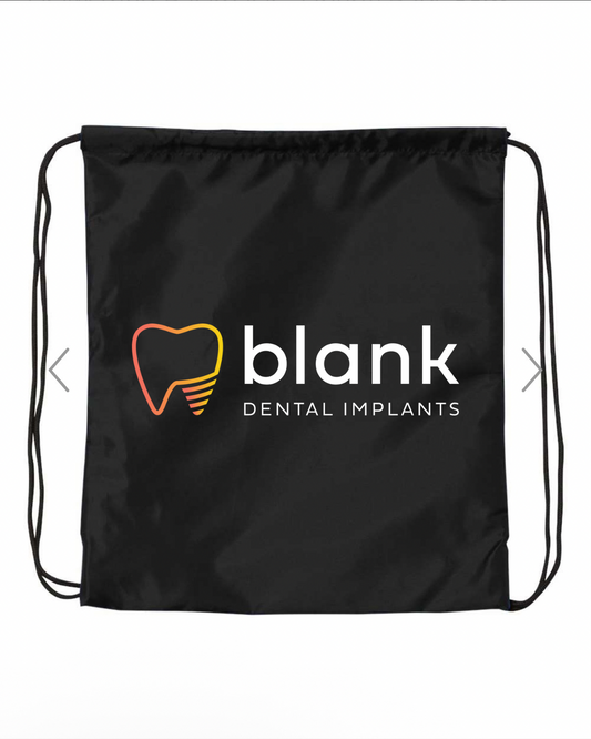 Blank Dental Implants Drawstring Bag